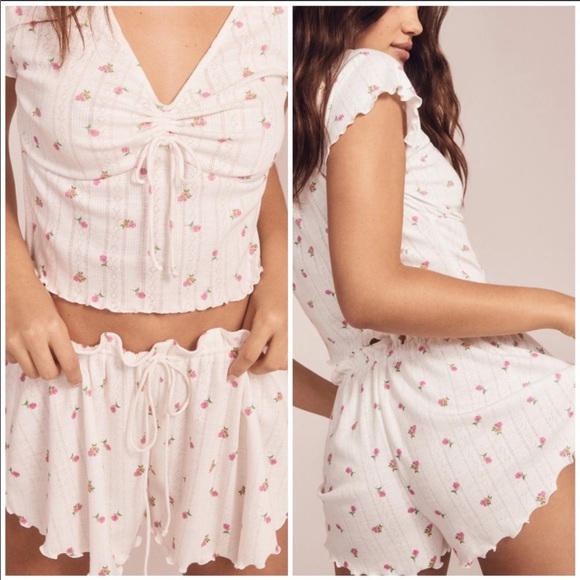 Lola Pointelle Bloosoms Top drawstring - Picture 4 of 5